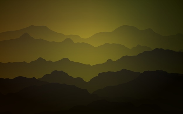 Plantilla de vector amarillo con cintas dobladas