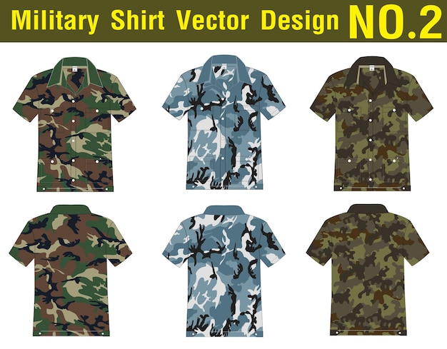 Plantilla de Vector de camiseta militar