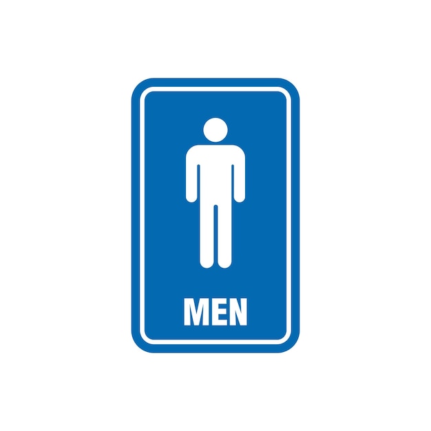 Plantilla de vector de cartel de signo de baño de inodoro