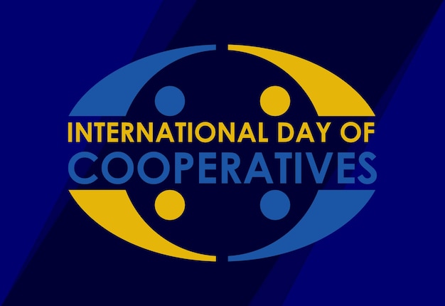 Plantilla de vector de celebración del día internacional de las cooperativas