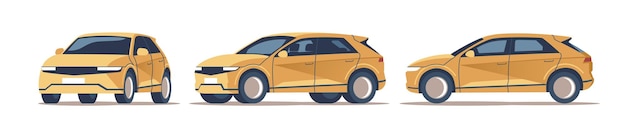 Plantilla de vector de coche sobre fondo blanco Ilustración de vector de SUV de ciudad
