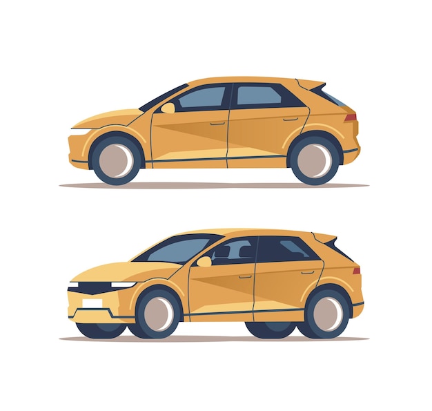 Plantilla de vector de coche sobre fondo blanco Ilustración de vector de SUV de ciudad