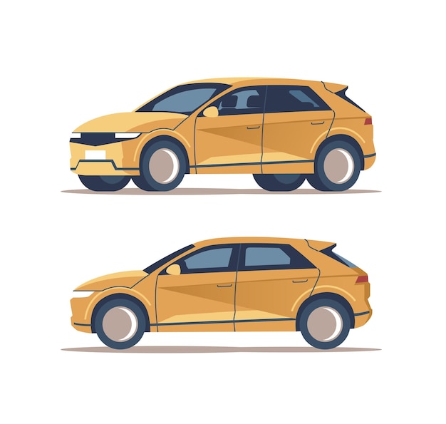 Plantilla de vector de coche sobre fondo blanco ilustración de vector de suv de ciudad