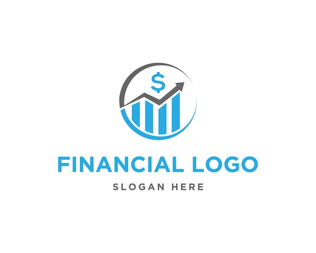 plantilla de vector de concepto de diseño de logotipo de crecimiento financiero