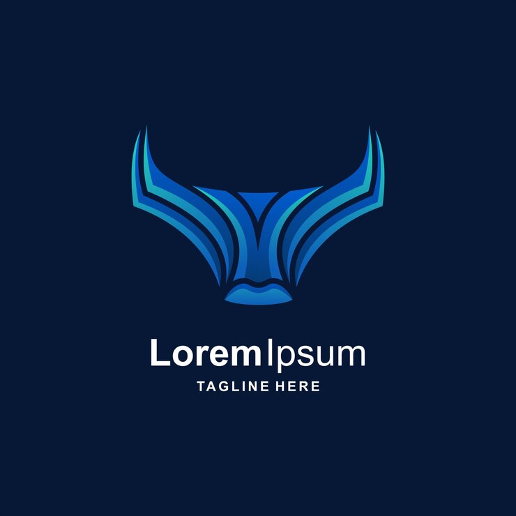 Vector plantilla de vector de concepto de diseño de logotipo de toro