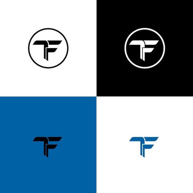 Plantilla de vector de concepto de logotipo abstracto letterwr tf