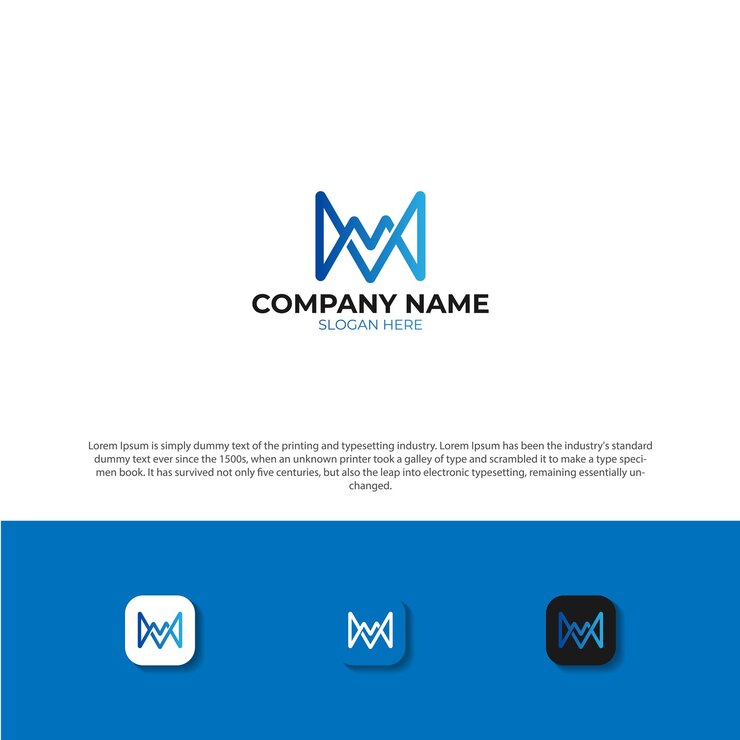 plantilla de vector de concepto de logotipo de monograma inicial de letra mm