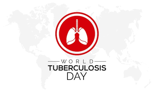 Plantilla de vector de conciencia de salud del Día Mundial de la Tuberculosis para el fondo del cartel de la tarjeta de banner