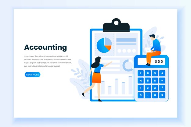 Plantilla de vector de contabilidad y auditoría