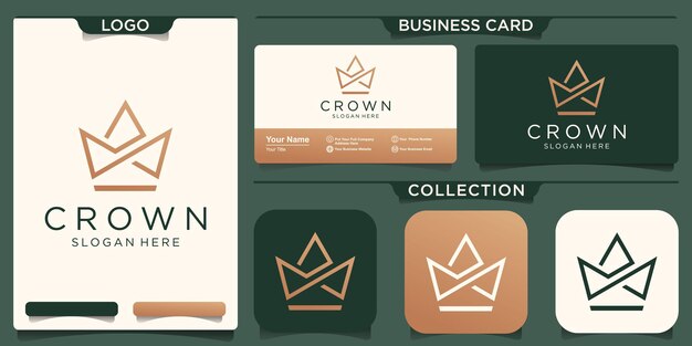 Plantilla de vector de Crown Logo
