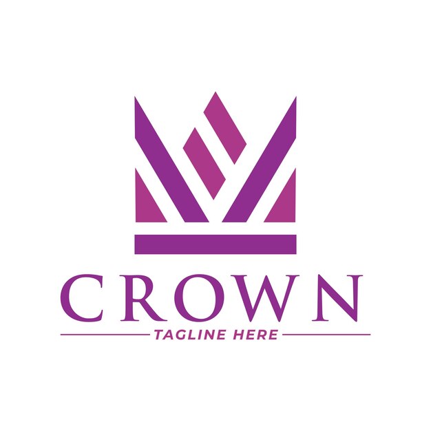 Plantilla de vector de Crown Logo