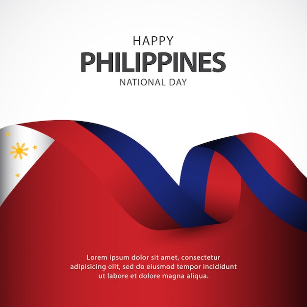 Plantilla de vector de día de la independencia de filipinas