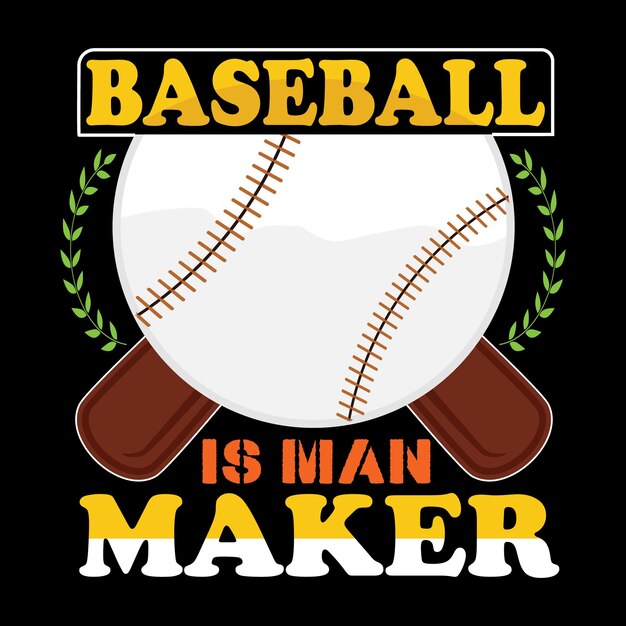 Plantilla de vector de diseño de camiseta de béisbol