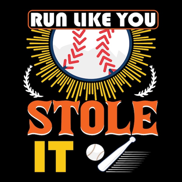 Plantilla de vector de diseño de camiseta de béisbol