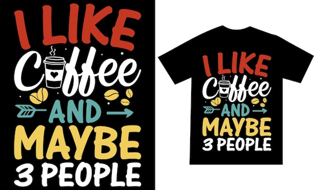 Plantilla de vector de diseño de camiseta de café