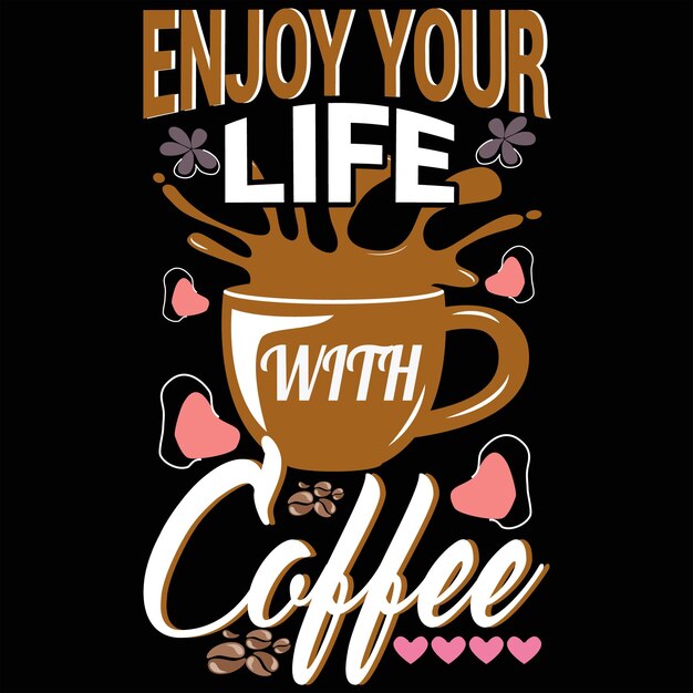 Plantilla de vector de diseño de camiseta de café