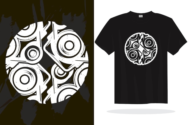 Plantilla de vector de diseño de camiseta moderna con gráficos aleatorios