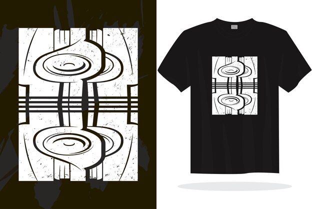 Plantilla de vector de diseño de camiseta moderna con gráficos aleatorios