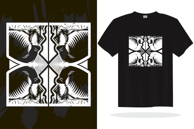 Plantilla de vector de diseño de camiseta moderna con gráficos aleatorios