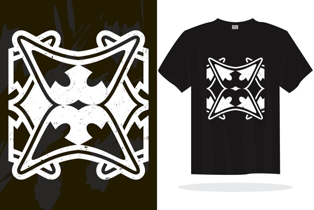Plantilla de vector de diseño de camiseta moderna con gráficos aleatorios