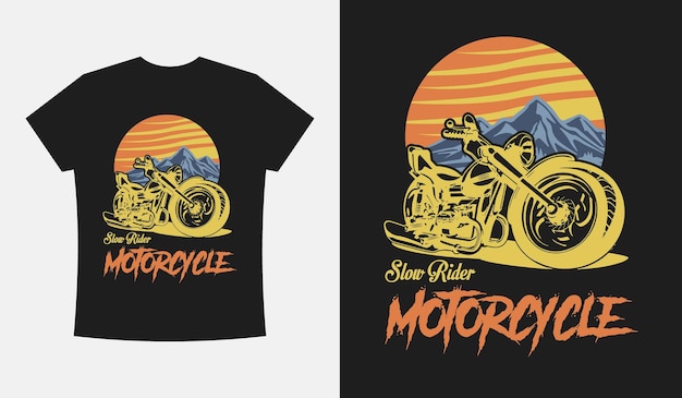 Vector plantilla de vector de diseño de camiseta personalizada a granel de tipografía de motorista de motociclista