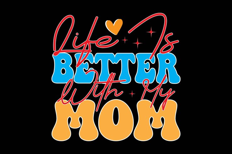 Plantilla de vector de diseño de camiseta de tipografía del día de la madre Puede utilizar el diseño para carteles bolsas mu