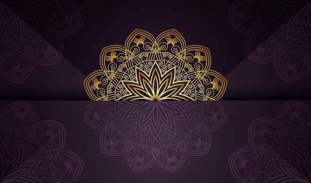 Plantilla de vector de diseño de fondo de mandala degradado de lujo colorido estilo abstracto dibujado a mano