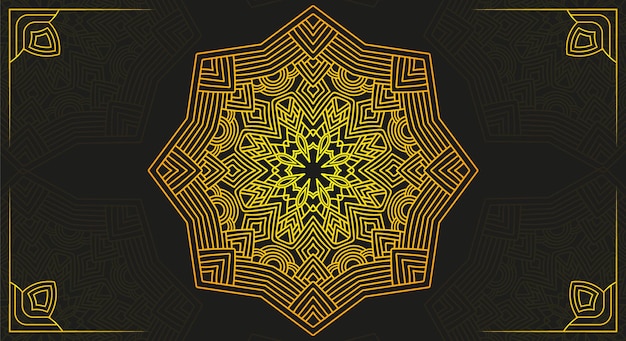 Plantilla de vector de diseño de fondo de mandala de lujo