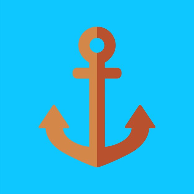 plantilla de vector de diseño de icono de anclaje