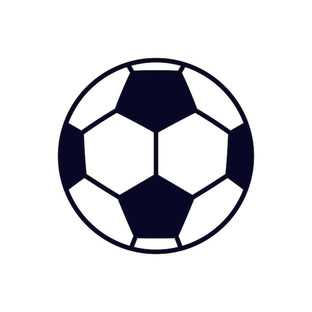 Plantilla de vector de diseño de icono de balón de fútbol