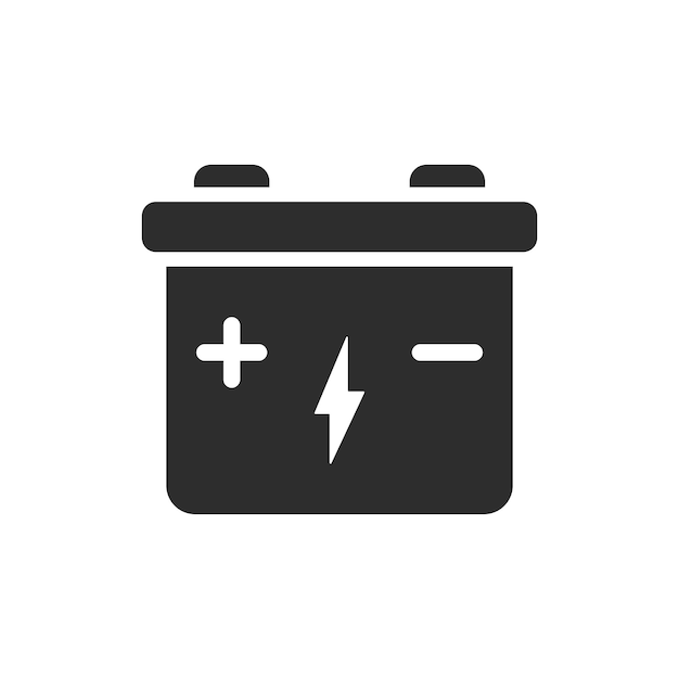 plantilla de vector de diseño del icono de la batería accu