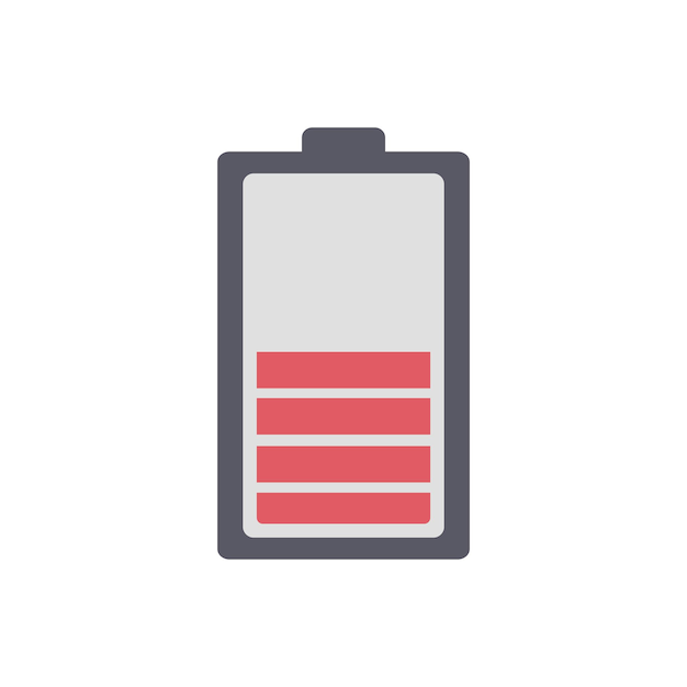 plantilla de vector de diseño de icono de batería