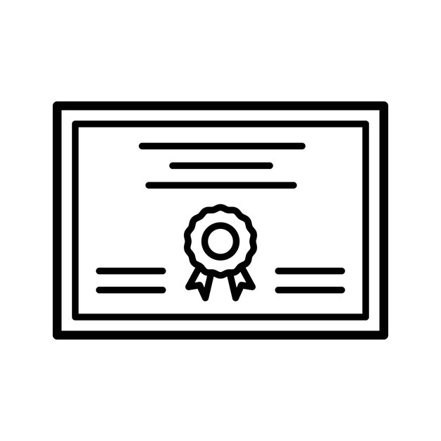 plantilla de vector de diseño de icono de certificado