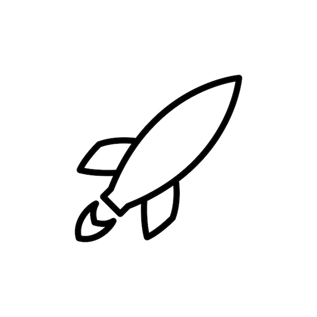 plantilla de vector de diseño de icono de cohete