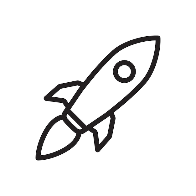 plantilla de vector de diseño de icono de cohete