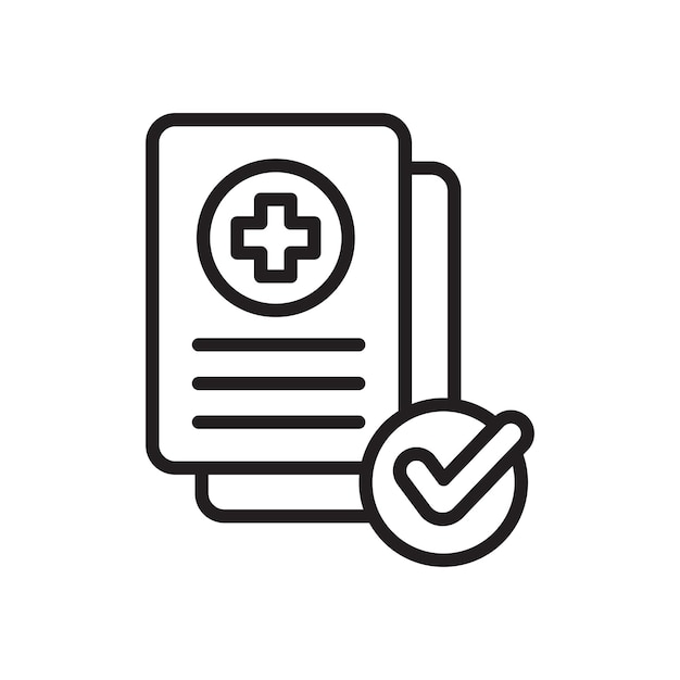 plantilla de vector de diseño de icono de informe médico