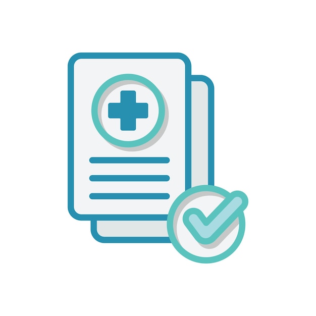 plantilla de vector de diseño de icono de informe médico