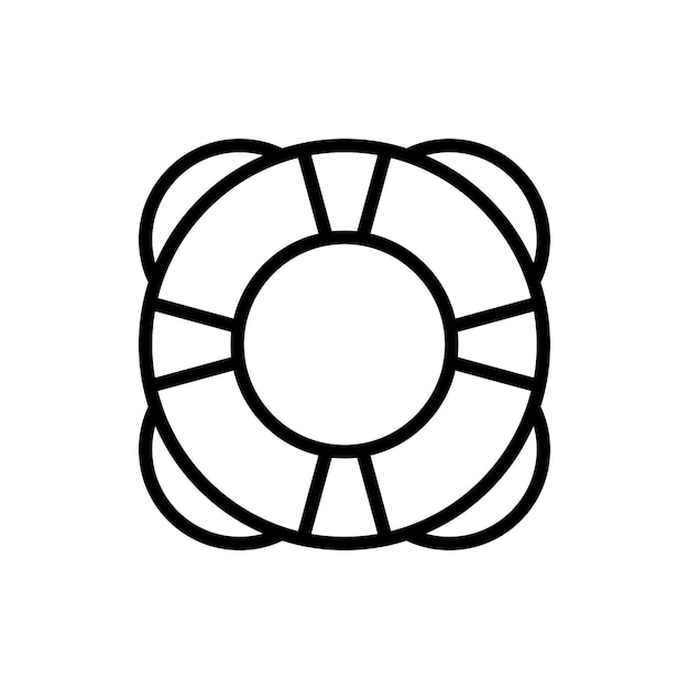 plantilla de vector de diseño de icono de lifebuoy