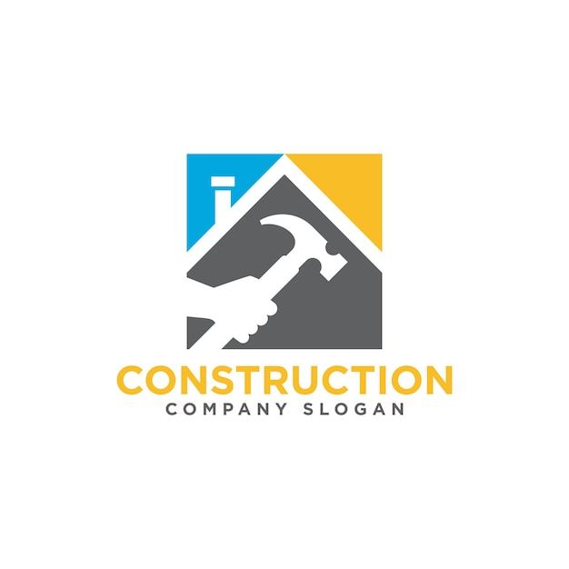 Plantilla de vector de diseño de icono de logotipo de edificio de construcción