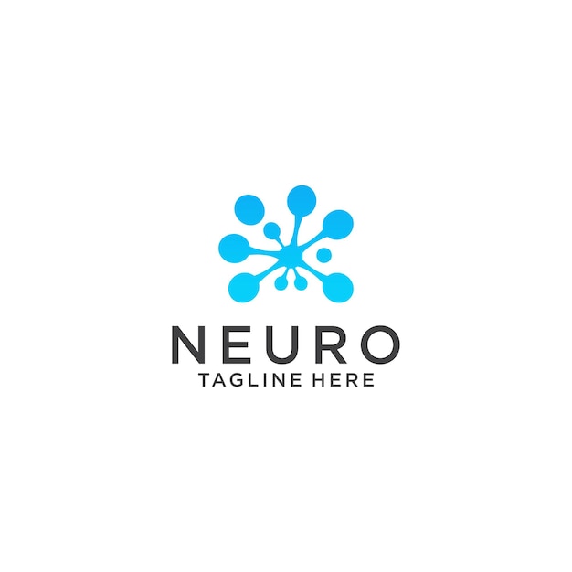 Plantilla de vector de diseño de icono de logotipo neuro