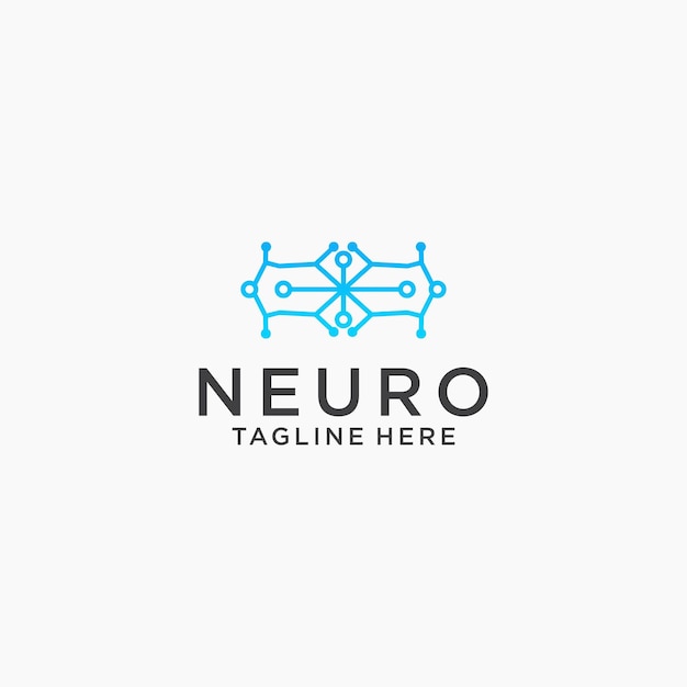 Plantilla de vector de diseño de icono de logotipo neuro