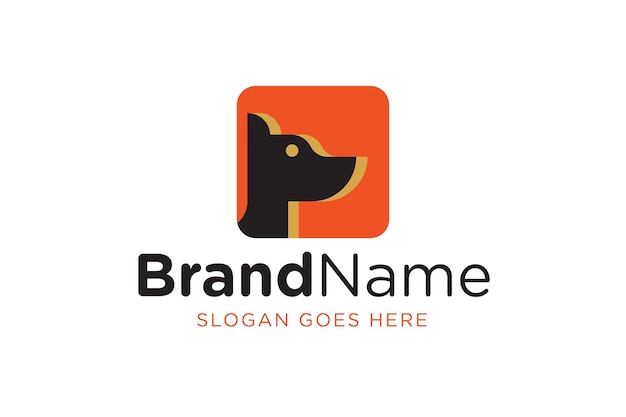 Plantilla de vector de diseño de icono de logotipo de perro