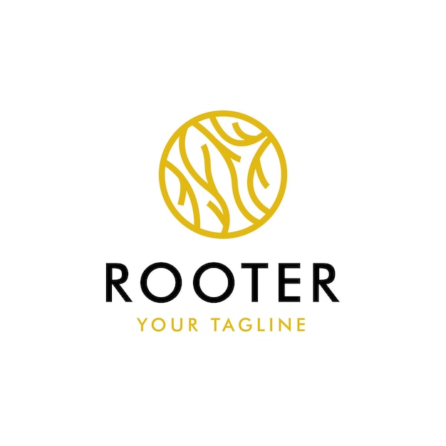 Plantilla de vector de diseño de icono de logotipo Rooter