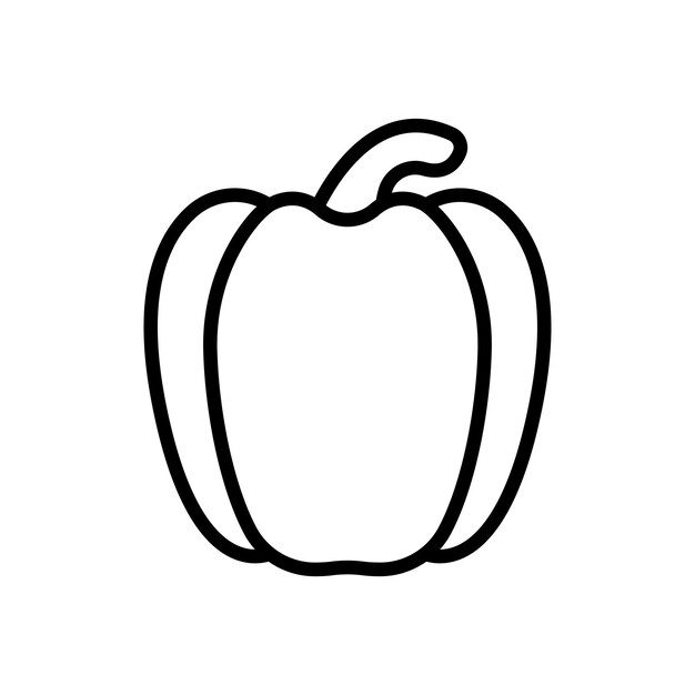plantilla de vector de diseño de icono de pimentón
