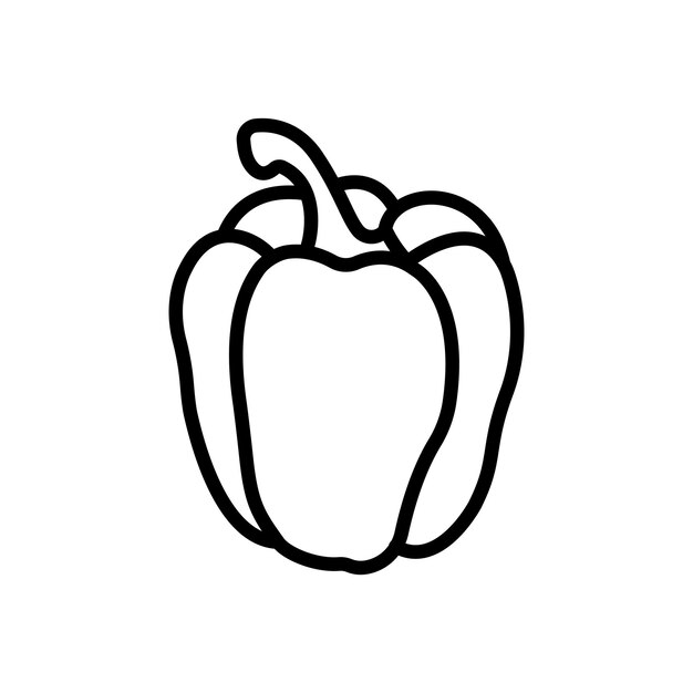 plantilla de vector de diseño de icono de pimentón