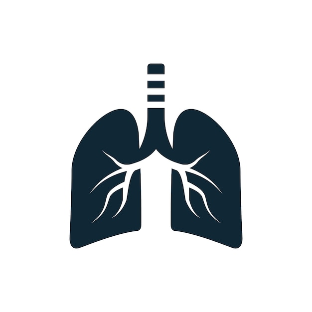 plantilla de vector de diseño de icono de pulmones