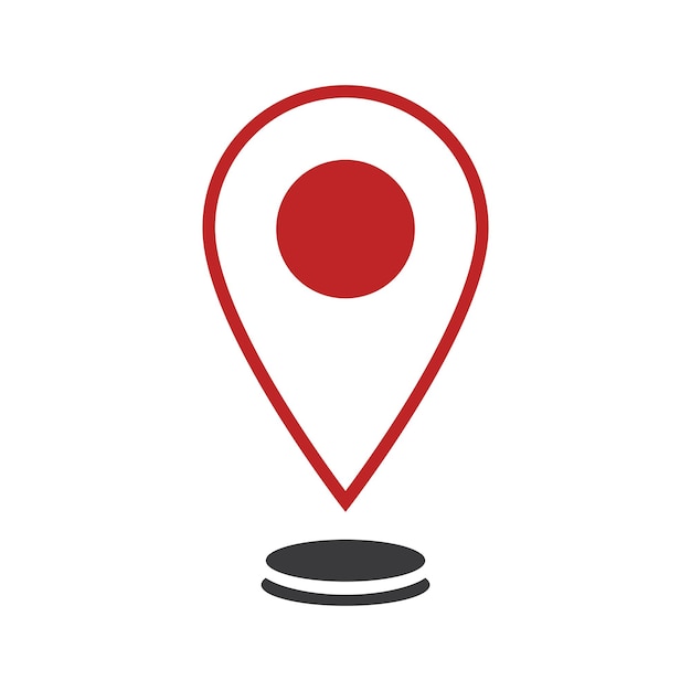 plantilla de vector de diseño de iconos de ubicación simple y moderna