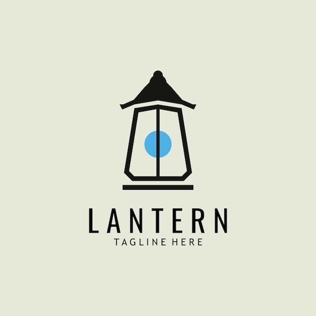Plantilla de vector de diseño de lámpara de linterna
