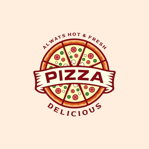 Plantilla de vector de diseño de logo de pizza