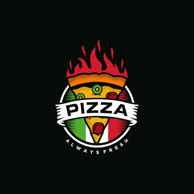 Plantilla de vector de diseño de logo de pizza